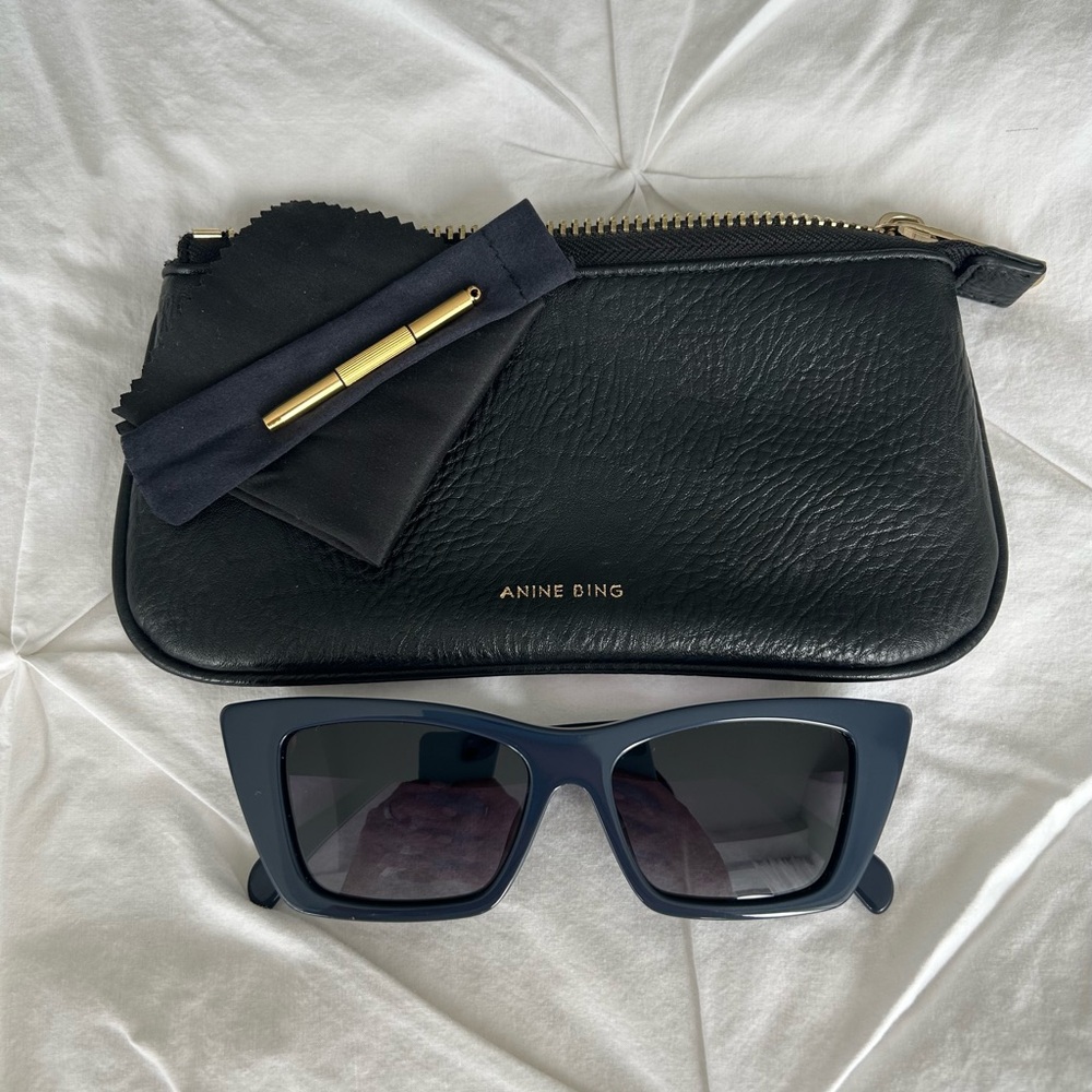 Anine Bing Navy Levi Sunglasses